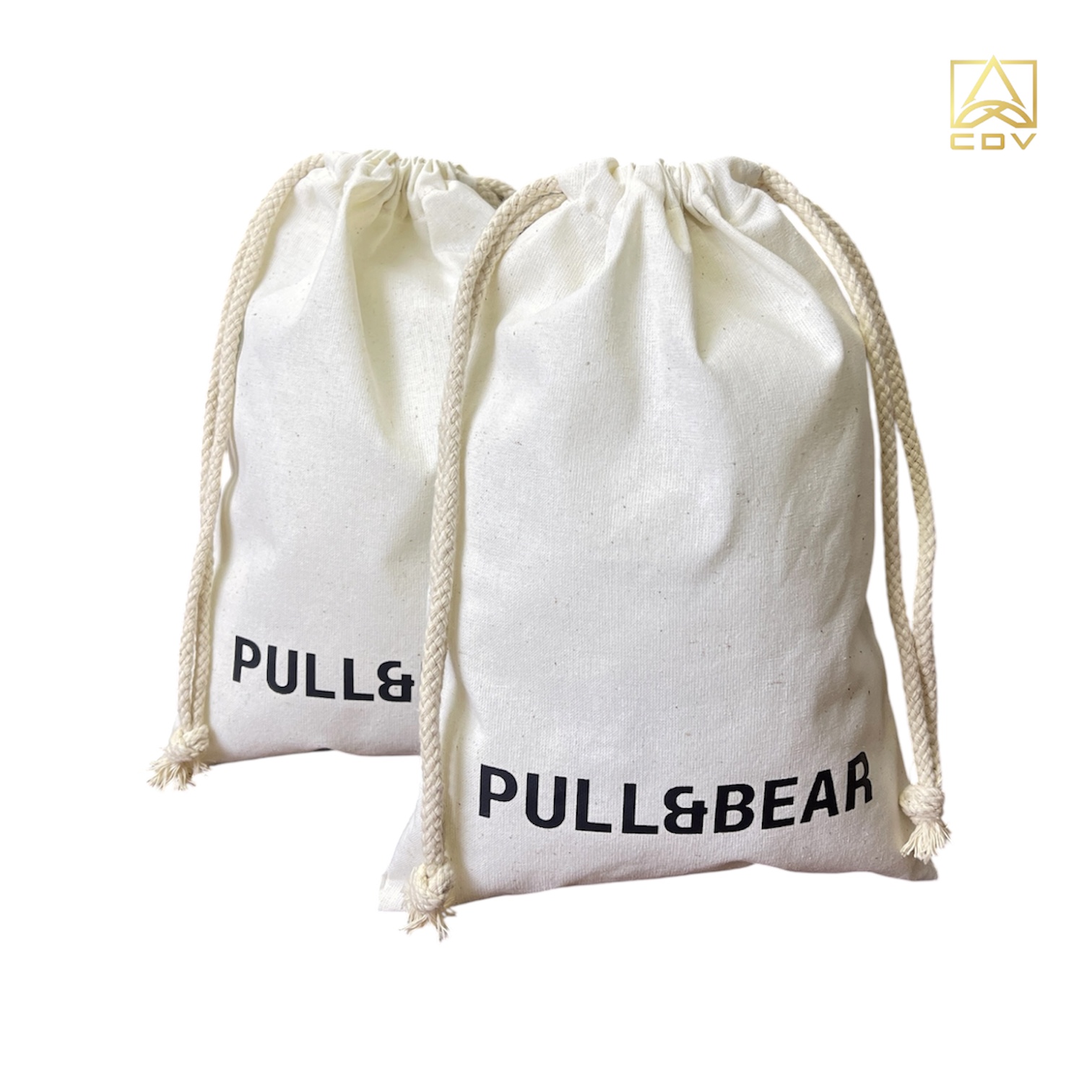 ถุงผ้าดิบหูรูดPULLBBEAR